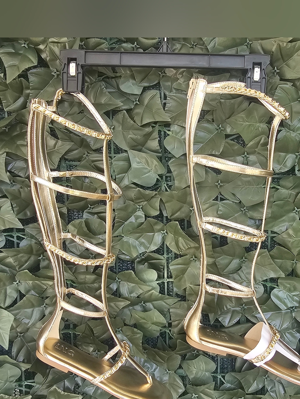 INC International Concepts Metallic Gold Strappy Gladiator Sandals 5.5 M NIB - Picture 3 of 15